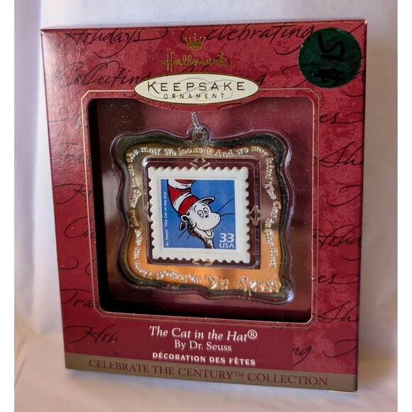 Hallmark Keepsake 1999 Dr. Seuss The Cat in the Hat USPS Postal Stamp Ornament - Picture 4 of 7